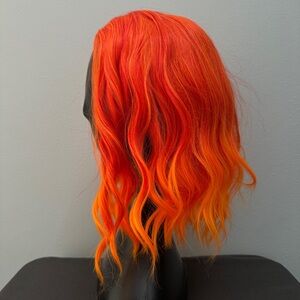 Fire Ombré Orange cosplay wig short wavy